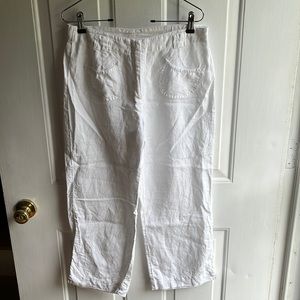 100% linen cropped pants!